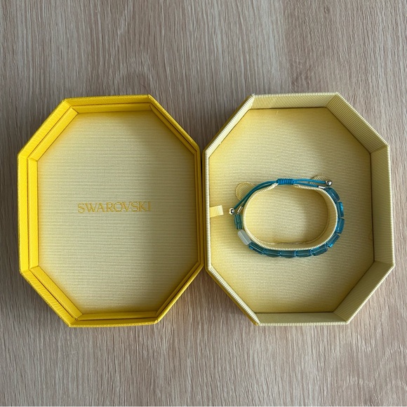 Swarovski Letra Evil Eye Blue Crystal Adjustable Cord Bracelet - Picture 3 of 6